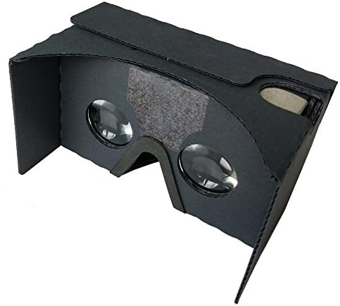 IHUAQI Virtual Reality Headset Inspired by Google Cardboard crystal clear 34mm lens with comfortable Nose Pad and Conductive Button Controling the App