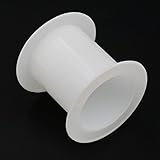 Bluemoona 20 PCS - Empty Plastic Wire Spools Bobbins ROUND ENDS For Various Size Cord Ribbon (WHITE)