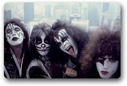 Custom Rock KISS Band Doormats Floor Mat Door Mat Custom Non Slip Indoor/Outdoor Doormat Floor Mat 23.6X15.7 Inch