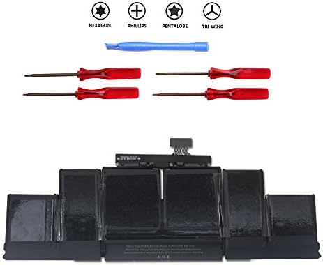 A1417 Replacement Battery For Apple MacBook Pro 15" Retina A1398 Laptop (Mid 2012 &amp; Early 2013) MC975LL/A MC976LL/A MD831LL/A ME665LL/A ME664LL/A 10.95V 95WH With Tools