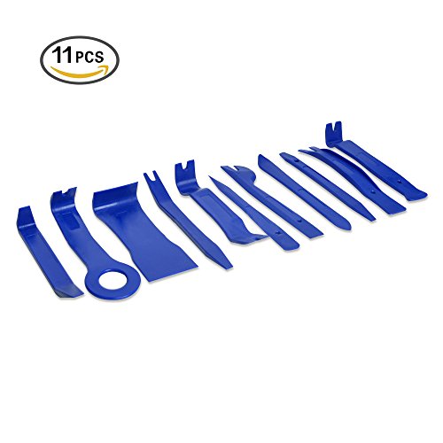 KINGLAKE Trim Panel Removal Tool 11 Pc Auto Door Panel Removing Trim Window Molding Upholstery Clip Removal Tool Kit