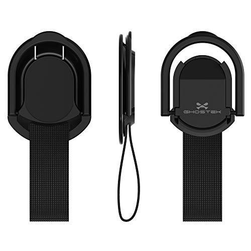 Ghostek Universal Magnetic Finger Holder Strap Grip Metallic Ring Kickstand | Compatible with iPhone X/Xs, Samsung s10 s10 Plus, S9, S8,HTC,LG,Google, Alcatel,OnePlus, Sony, Microsoft | Solid Black