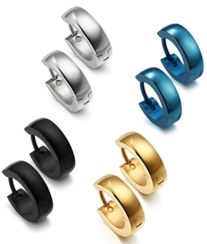 Jstyle jewelry stainless steel mens womens hoop earring…