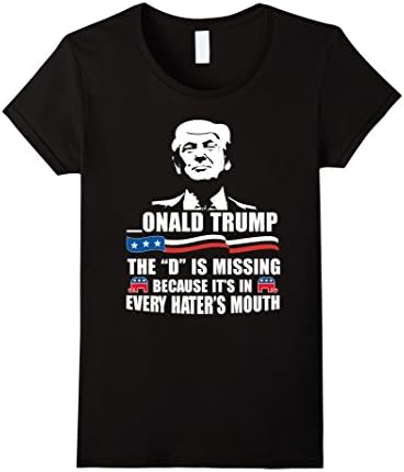 Women's Men's Onald Trump The "D" Missing T-shirt XL Black
