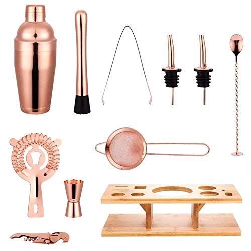 ACYY Cocktail Shaker Barkeeper Set Cocktail Shaker Set Bar Shaker 11 Stücke Bartender Kit Für Mixerwein Martini…