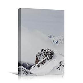 signwin Canvas Wall Art Snowy Tops Cool Dramatic...