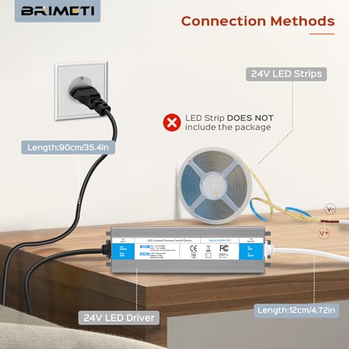 BRIMETI Transformer 220 V 24 V Power Supply Power Supply 200 W DC LED Driver Continuous IP67 Transformer Waterproof Outdoor Adapter 8.3 A Transfo Controller 220 V AC to 24 V DC for LED Strip