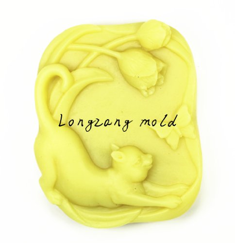 Longzang Cat butterfly mould S267 Craft Art Silicone Soap mold Craft Molds DIY Handmade soap molds