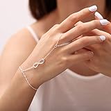Bomine Infinity Finger Bracelets Ring Hand Chain