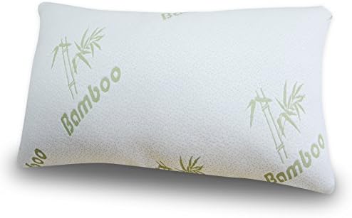 babymommy Bamboo ADJUSTABLE Shredded Memory Foam Pillow - FIRM - Micro-Vented Cover with Zipper Hypoallergenic and Dust Mite Resistant - by Grand - KING