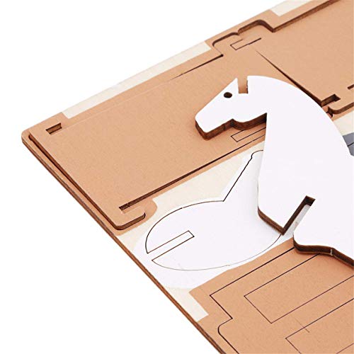 Potelin Durable DIY Manual Assembly Model Construction Toys Wooden Blocks Children's Educational ToysEquestrian