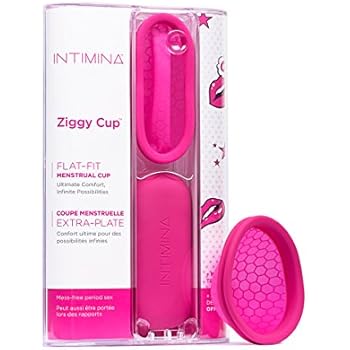 Intimina Ziggy Cup - Extra-Thin Reusable Menstrual Cup with Flat-fit Design
