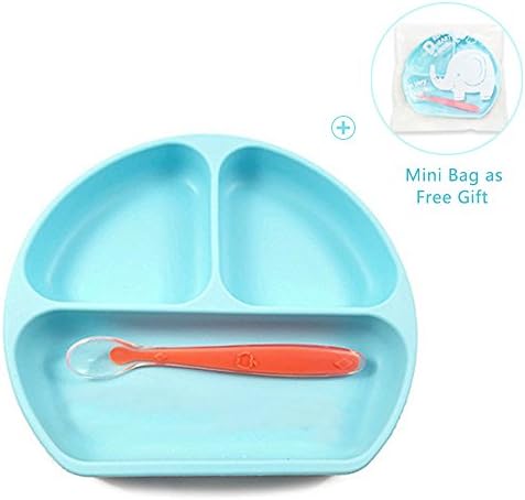 Sauran Suction Silicone Dishes For Toddlers, Fits Most Highchair Trays, BPA Free, Divided Baby Placemat, Feeding Bowls Dishes For Kids