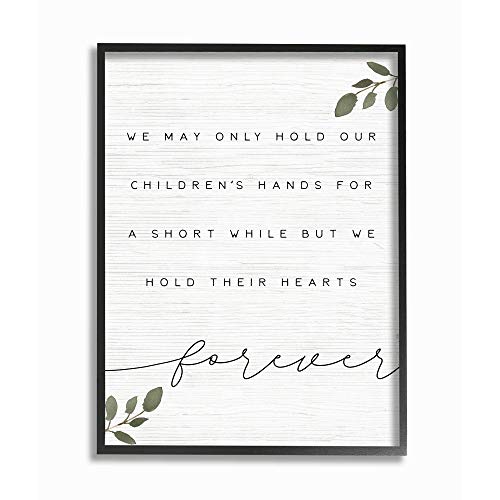 Stupell Industries We Hold Our Children's Hearts and Hands Family Phrase, Desig…