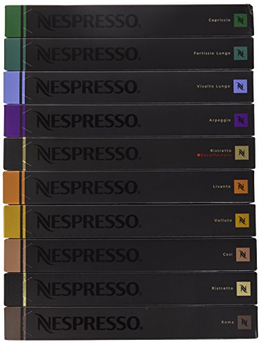 Nestle Nespresso Nespresso OriginalLine Capsules Variety, 100 Capsules NOT compatible with Vertuoline machines