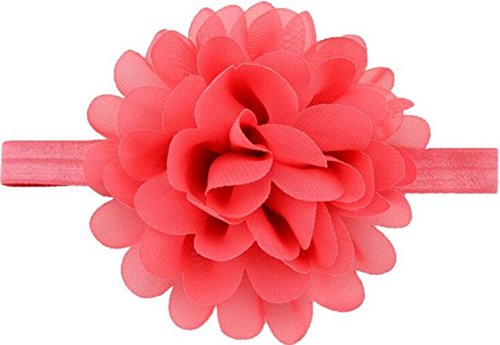 Baby Headbands Turban Knotted, Girl's Hairbands for Newborn,Toddler and Childrens (Chiffon Flower of 12)