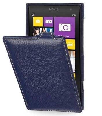 StilGut Exclusive UltraSlim Leather Case for Nokia Lumia 1020 Navy Blue