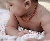 Baltic Amber Teething Necklace for Babies - Raw not polished Amber - Maximum Pain Relief - Safety Knotted - Best quality for best price ! (11.8 inches, Orange)