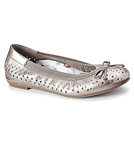 Vionic Womens Surin Ballet Flat Pewter Size 9 Wide