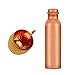 Copper Splash 30oz/900ml Pure Copper Water Bottle and 16oz hammered Moscow Mule Mug Bundle (Plain Copper)