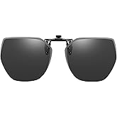 FF FRAZALA Polarized Extra Large Clip-on Sunglasses Anti-Glare UV Protection for Prescription Glasses