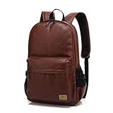 ZEBELLA Vintage PU Leather Laptop Backpack School Book Bag College Daypack