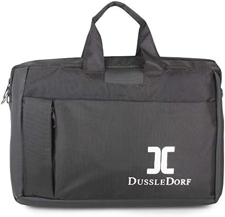 The Blue Pink Unisex Dorf Polyester Black 15.6"Inch Laptop Messenger Bag