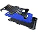 LG Q7 Case, LG Q7 Plus Case, Full Cover Tempered Glass Screen Protector, ATUS Hybrid Dual Layer Protective TPU Case (Blue)