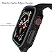 pzoz Compatible Apple Watch Series 5 / Series 4 Case 40mm Accessories Slim Guard Edge Protector Bumper Thin Full Coverage Matte Hard Cover for Women Men Compatible Apple iWatch 2018 4th Gen - Black