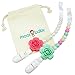 Pacifier Clip - 2 Pack - Silicone Baby Teething Pacifier Clip - GIRL - Teether - BPA-Free - Non-Toxic