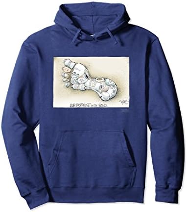 Unisex Signe Wilkinson: Carbon Footprint Sand Long Sleeve Hoodie XL: Navy