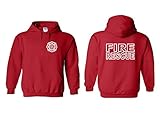 Fire Rescue Maltese Cross Firefighter Badge Front & Back Hoodie Sweatshirt