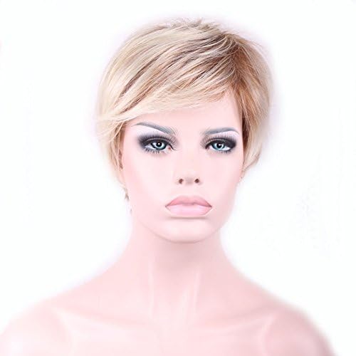 Yesui Cosplay Wig Short Bob for Women Synthenic Straight Hair Light Blonde Wigs with Side Part Costumes Party