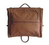 Leather Three-suit Garment Bag - Brown (#2435-2)