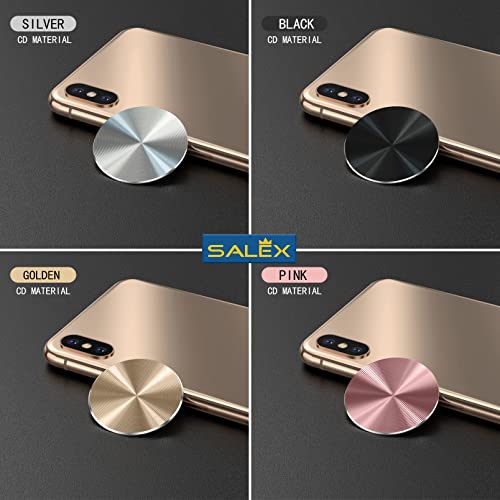 Cute Replacement Metal Plates Set 4 Pack for Magnetic Phone Holder. Kit of 4 Mix Round Discs Without Holes for Car Mount, Phone Case Back. Strong Circular 3M Adhesive Cell Phone Magnet Stickers.