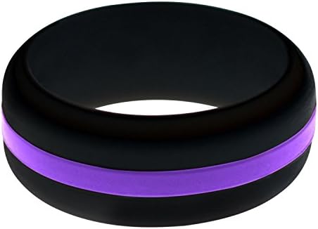 FLEX Ring - Womens Mens Black Silicone Ring - Changeable Color Bands - Many Colors - Safe, Durable, Everyday Wear Wedding Band - 1 Ring - Sizes 4-16