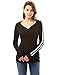 PattyBoutik Hooded Crossover V Neck Trim Long Sleeve Tunic