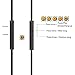 USTEK K61 Earphones with Mic in-Ear Headphones Running Earbuds with Microphone Noise Cancelling Compatible with Apple iPhone & Android Smartphones Black