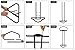 WILSHINE Men’s Valet Stand Suit Clothes Valet Rack Stand for Men Black Metal