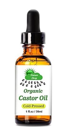 Amazon Com Nature Drop S Organic Castor Oil 1 Oz 100 Usda Certified Pure Cold Pressed Hexane Free Best Oil Growth For Eyelashes Hair Eyebrows Face And Skin Triple Filtered Great For Acne Beauty