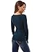 PattyBoutik Women Square Neck Zipper Empire Waist Blouse (Teal Small)