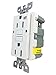BYBON 15AMP Duplex Self-Test Tamper Resistant & Weather Resistant (TR/WR) GFCI Receptacle Outlet,Two LED Light Indicator,Wallplate and screws included,White,UL 2015 (1 PACK)