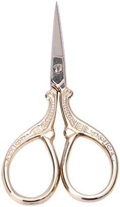 Hunulu Antique Vintage Style Scissor Cutter Cutting Embroidery Cross Stitch Sewing Tool (Gold)