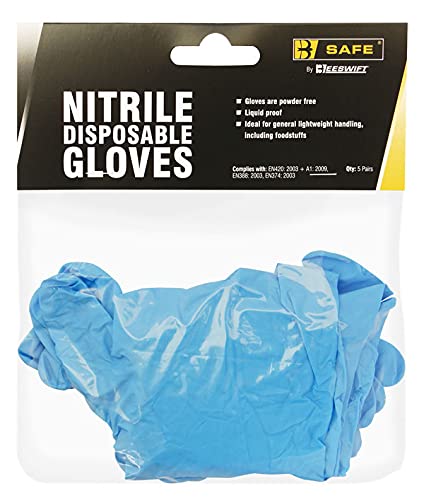 NITRILE DISPOSABLE GLOVE PACK 5 PAIRS EXTRA LARGE