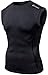 TSLA Men's Sleeveless Workout Shirts, Dry Fit Running Compression Cutoff Shirts, Athletic Training Tank Top, Round Neck Top Black, Large