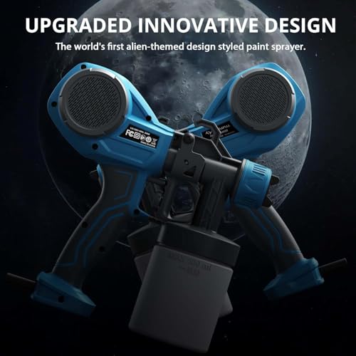 Tilswall Paint Sprayer Ideal for Beginners, Ultra Lightweight Spray Paint Gun Easy to Use and Clean, Multi-purpose Spray Gun with 4 Nozzles & 3 Patterns, Electric Paint Sprayer for Walls and Ceilings