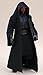 FIGLot 1/12 scale Black Fabric Robe for SH Figuarts or Hasbro Star Wars Black series 6 inch figures (Figure NOT included)