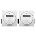 BN-LINK 7 Day Heavy Duty Digital Programmable Timer, FD60 U6, 115V, 60Hz, Dual Outlet, Indoor, Packaging May Vary, Dual Outlet, For Lamp Light Fan Security UL Listed(2 Pack) primary