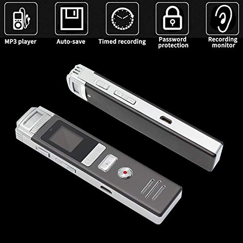 fomei Digital Voice Recorder for Lectures 16GB Voice Activated Recorder with Playback Dictaphone Voice Recorder Pen with USB, Portable for Spy, Meetings, Interviews
