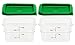 Cambro Set of 2 Clear Square Food Storage Containers with Lids, 2 Quart (2 quart, set of 2)